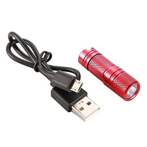 Zerodis Mini LED Keychain Flashlight, USB Rechargeable, 100 Lumens, Perfect for Reading, Dog Walking, Camping, Hiking