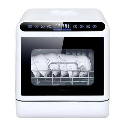Portable Fully Automatic Tabletop Dishwasher with 4 Washing Modes and Drying Function