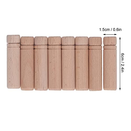 Zerodis 8-Piece Portable Wooden Needle Case for Household Sewing Needles