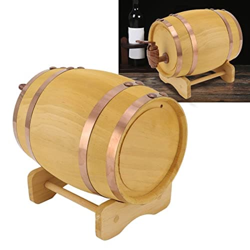 Vintage White Oak Wine Barrel Dispenser for Storing Liquor