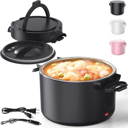 100W Portable Electric Lunch Warmer 33oz Leak-proof for Work and Travel