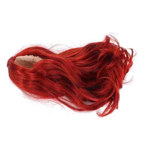 Lifelike Scalp Red Silk Wigs for 1/6 Ball Jointed Dolls (Bright Color, Optimal Curls)