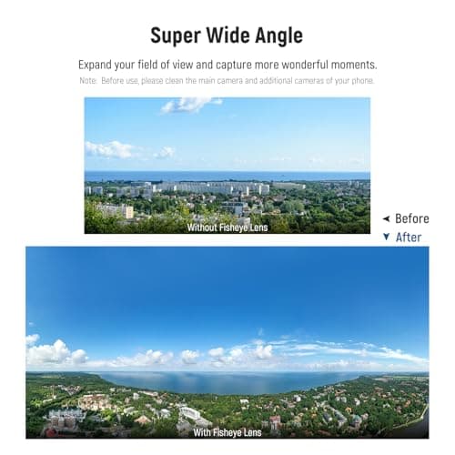 NEEWER 8mm Fisheye Lens 220° Wide Angle 17mm Thread Phone Lens Clip LS-29 PRO