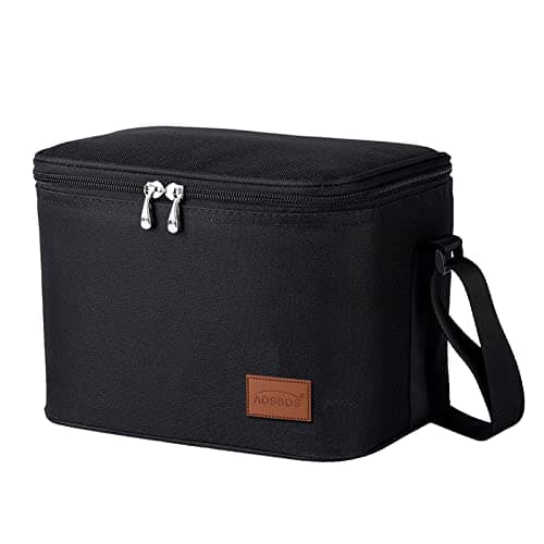 Aosbos Insulated Leakproof Lunch Box, 7.5L Black