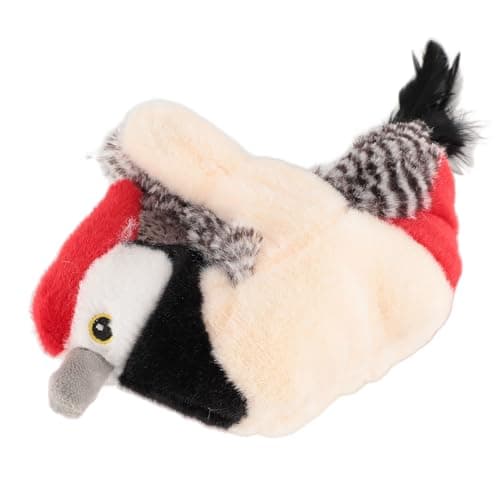 Interactive Plush Cat Toy with Squeaky Sound and Chirping for Fun and Exercise