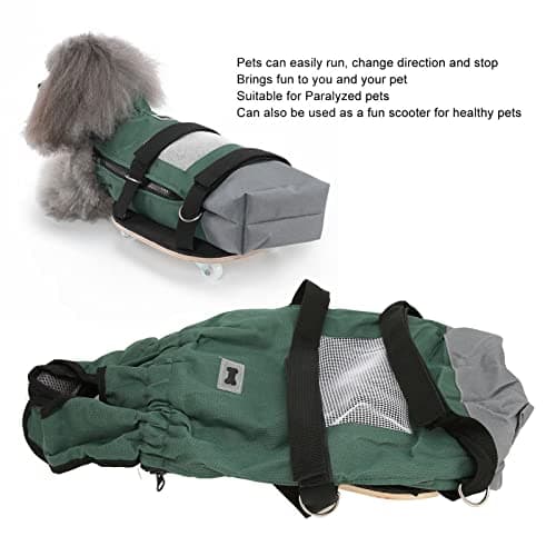 Breathable Safe Disability Drag Bag for Paralyzed Dogs Rear Legs (M, 4-6kg)