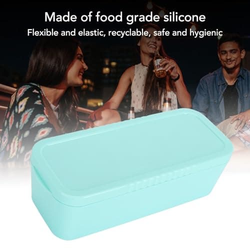 Silicone 3-Grid Ice Mould with Cover & Storage Bin for Cold Drinking