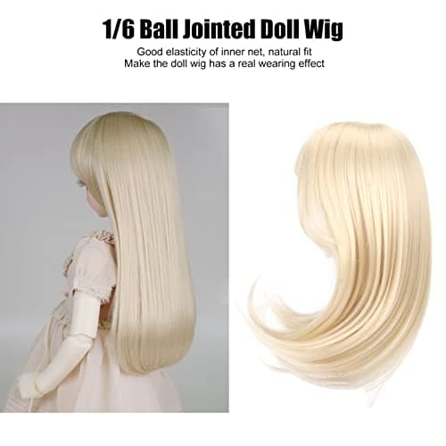 Milk Gold Long Hair Wig for Ball Jointed Dolls, Handmade & Long Lasting