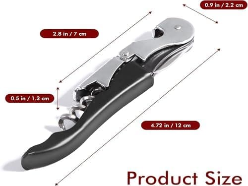 Kit-Home Professional Waiter Corkscrew Wine Openers Set (4 PCS),Upgraded with Heavy Duty Stainless Steel Hinges Wine Key for Restaurant Waiters, Sommelier, Bartenders
