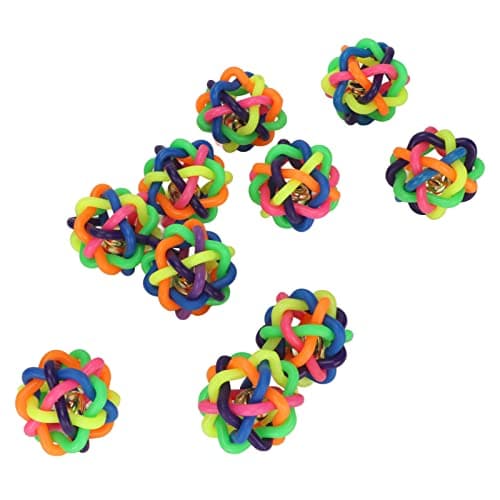 Zerodis Pet Wobbly Colorful Rubber Ball with Bell