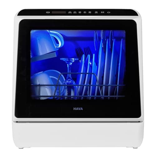 Portable HAVA Dishwasher, 6 Programs, 5L Water Tank, Air-Drying, Baby Safe
