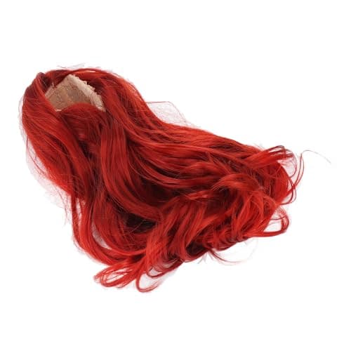 Lifelike Scalp Red Silk Wigs for 1/6 Ball Jointed Dolls (Bright Color, Optimal Curls)