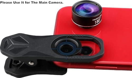 180° Fisheye Lens for iPhone, Samsung, Google Android Smartphones with Clip