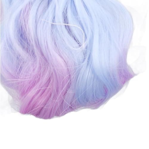 2PCS Blue Gradient Color Doll Wig for Cotton Dolls