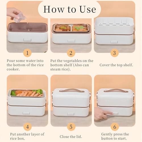Zerodis 0.8L Electric Lunch Box – Portable Waterproof Food Warmer for Home, Office, and Car