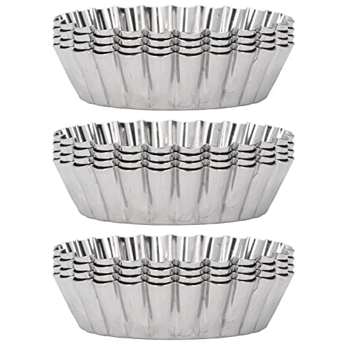 Zerodis 12pcs Non-Stick Mini Tart Pans for Pies Quiche Cheese Cakes