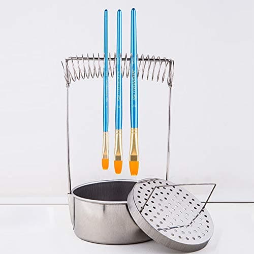 Zerodis Portable Stainless Steel Brush Washer for Oil Painting