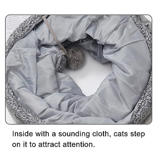 Collapsible Cat Play Tube Tunnel with Peepholes & Bubble Ball