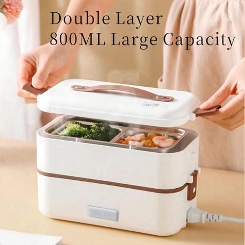 Zerodis 0.8L Electric Lunch Box – Portable Waterproof Food Warmer for Home, Office, and Car
