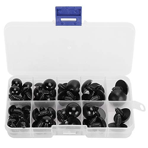 52PCs Handmade Black Bear Eyes, Soft Toy Parts, Educational Plush Crafts