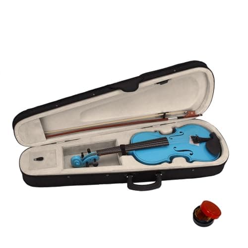 Beginner Violin Fiddle with Case Bow & Rosin, Pink Violin Set — Sky Blue