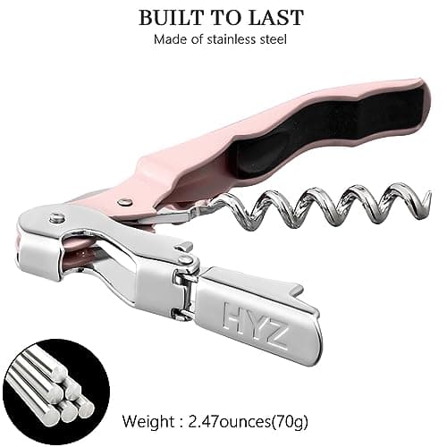 HYZ 2-Pack Pink Wine Opener with Foil Cutter