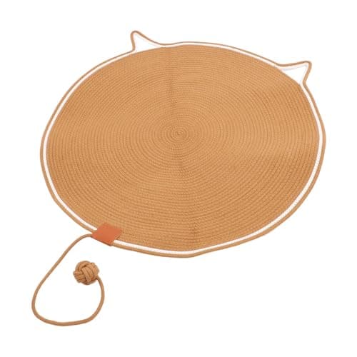 Round Cotton Rope Mat for Cats 31.5in Diameter Ideal for Multi-Cat Houses Clean with Damp Cloth