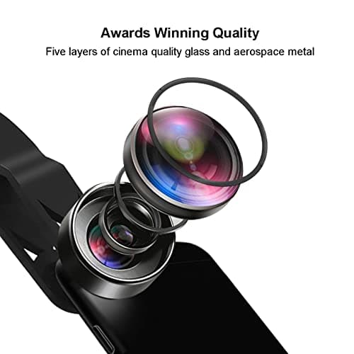 KEYWING 198° Fisheye Lens Kit for iPhone & Samsung Smartphones