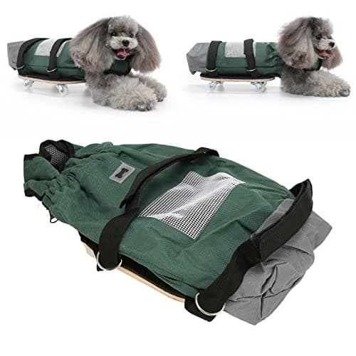 Breathable Safe Disability Drag Bag for Paralyzed Dogs Rear Legs (M, 4-6kg)