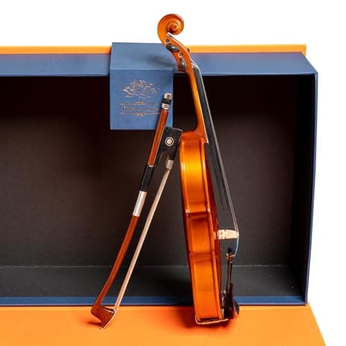 MI&VI VN-301G 1/64 Violin Kit - Christmas Gift Box Set with Bow & Rosin