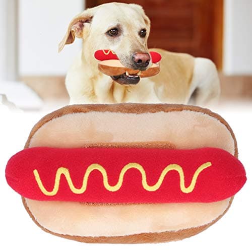 Zerodis Delicious Sausage Shape Squeaky Toy for Small Dogs Cute Chew Toy