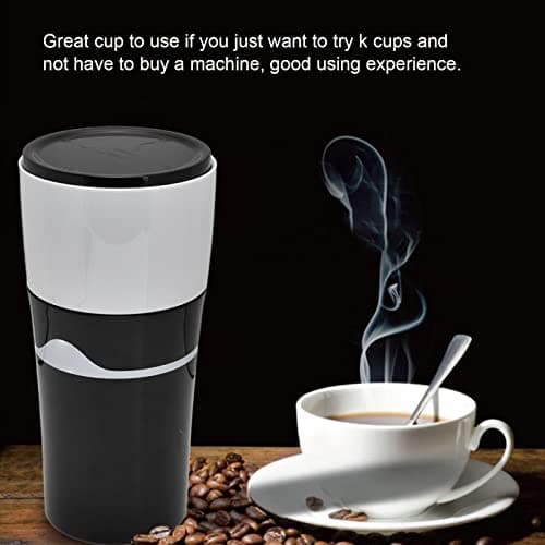 Portable Drip Coffee Maker for K Cup Capsules (Black and White)