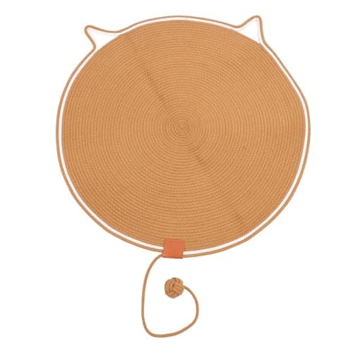 Round Cotton Rope Mat for Cats 31.5in Diameter Ideal for Multi-Cat Houses Clean with Damp Cloth