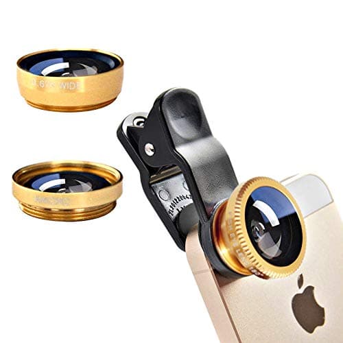 3-in-1 Camera Lens Kit for Smartphones — Gold