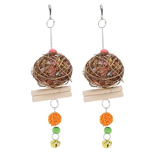 Entertaining Colored Silk Chewing Toy for Cockatiels, Conures, and African Grey Birds