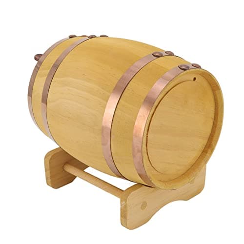 Vintage White Oak Wine Barrel Dispenser for Storing Liquor