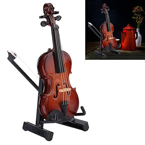 Miniature Violin Model, World's Smallest Violin Stand & Case
