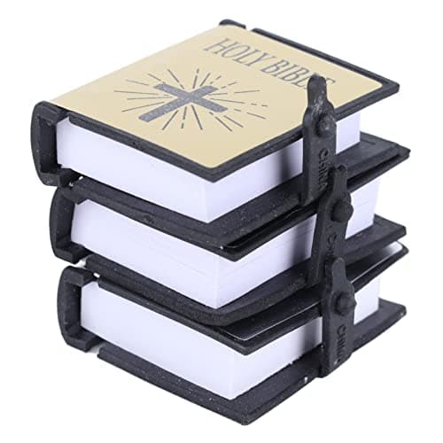 Zerodis Miniature Bible Set: 1:12 Scale Dollhouse Accessories (Includes 5 Bibles + 2 Qurans)