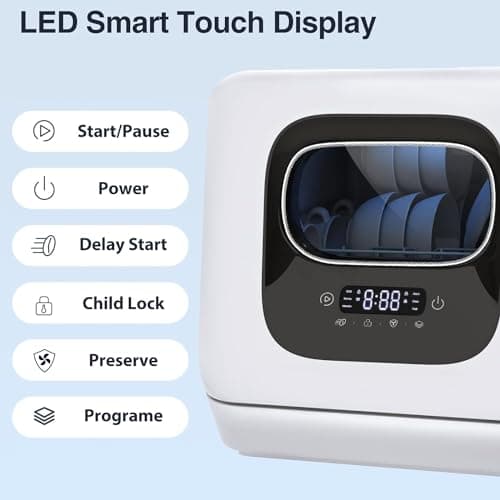 Portable Countertop Dishwasher for Apartments and Dorms