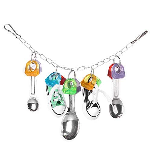 Zerodis Colorful Cockatiel Parakeet Bird Hanging Foraging Chew Toy