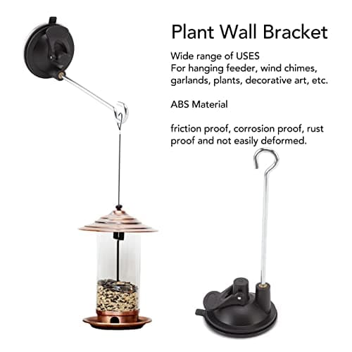 Bird Feeder Wall Hanger with Suction Cup Hanging Hooks