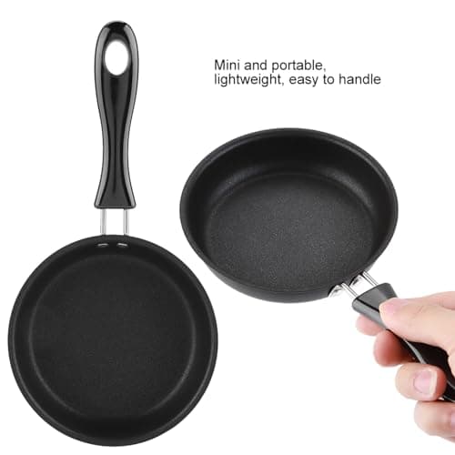 Zerodis Mini Frying Pan, Ergonomic Handle, Fast Heating, Lightweight Cooking Pan