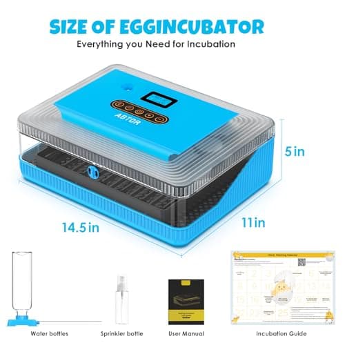 25 Egg Digital Incubator with Automatic Turning, Temperature & Humidity Control, LED Display