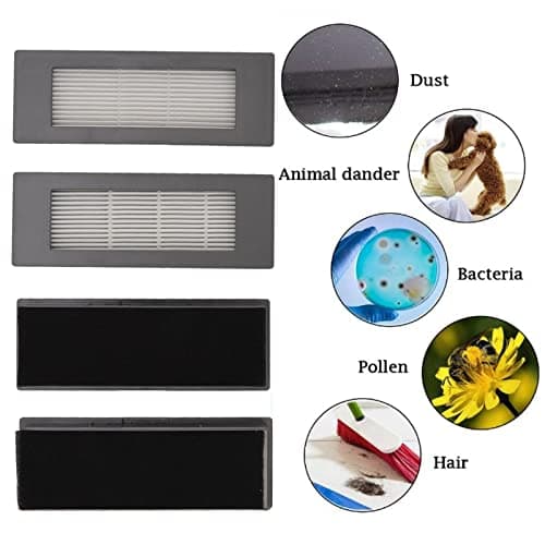 Zerodis 4PC Reusable Foam Filter for Yeedi VAC Station Robotic Vacuum Cleaner Parts