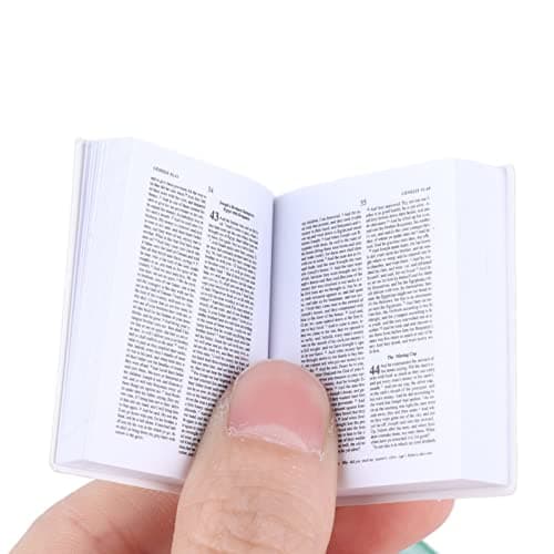 Zerodis Miniature Bible Set: 1:12 Scale Dollhouse Accessories (Includes 5 Bibles + 2 Qurans)