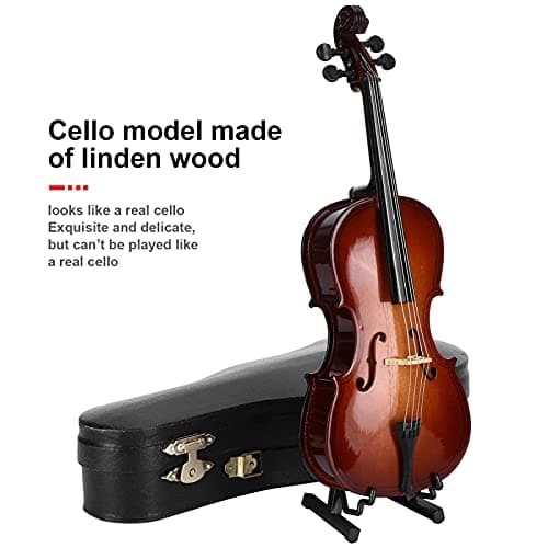 Miniature Wooden Cello Model for Children and Lovers
