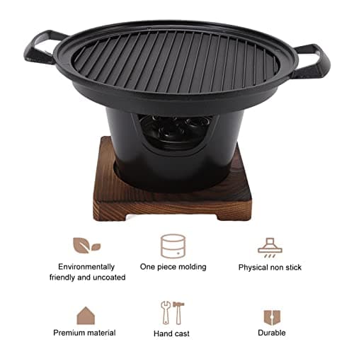 ZeroDis Mini Smokeless Charcoal Grill - Perfect for One Person & Indoor Use