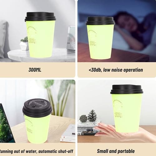 Green 300ml Car Coffee Cup Shaped Humidifier