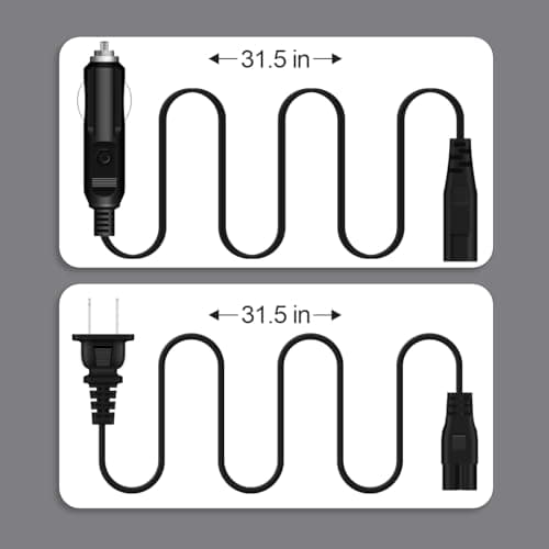 110V V-Type Heated Lunch Box Power Cord, 24V Flat Angle Warmer Cable, Replacement for Food Heater