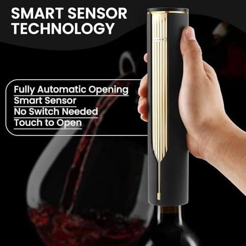 Luxury Electric Wine Opener with Charging Base & Foil Cutter - Elegant Corkscrew Gift